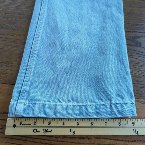 Zara Women's Jeans sz 6 / 28 blue Jeans High Rise Tweed Trim Straight Leg - Picture 12 of 12